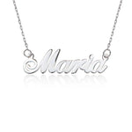Test - Classic Cocktail Name Necklace in 14K Solid White Gold