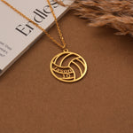 Kişiye Özel Voleybol Kolyesi – Altın Renkli Spor Temalı Tasarım