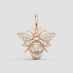 Golden Spirits - Arı Kolye Ucu 14 Karat Pembe Altın