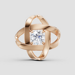 Galaxy Evren Kolye Ucu 14 Karat Pembe Altın