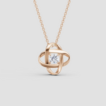 Galaxy Evren Kolye 14 Karat Pembe Altın