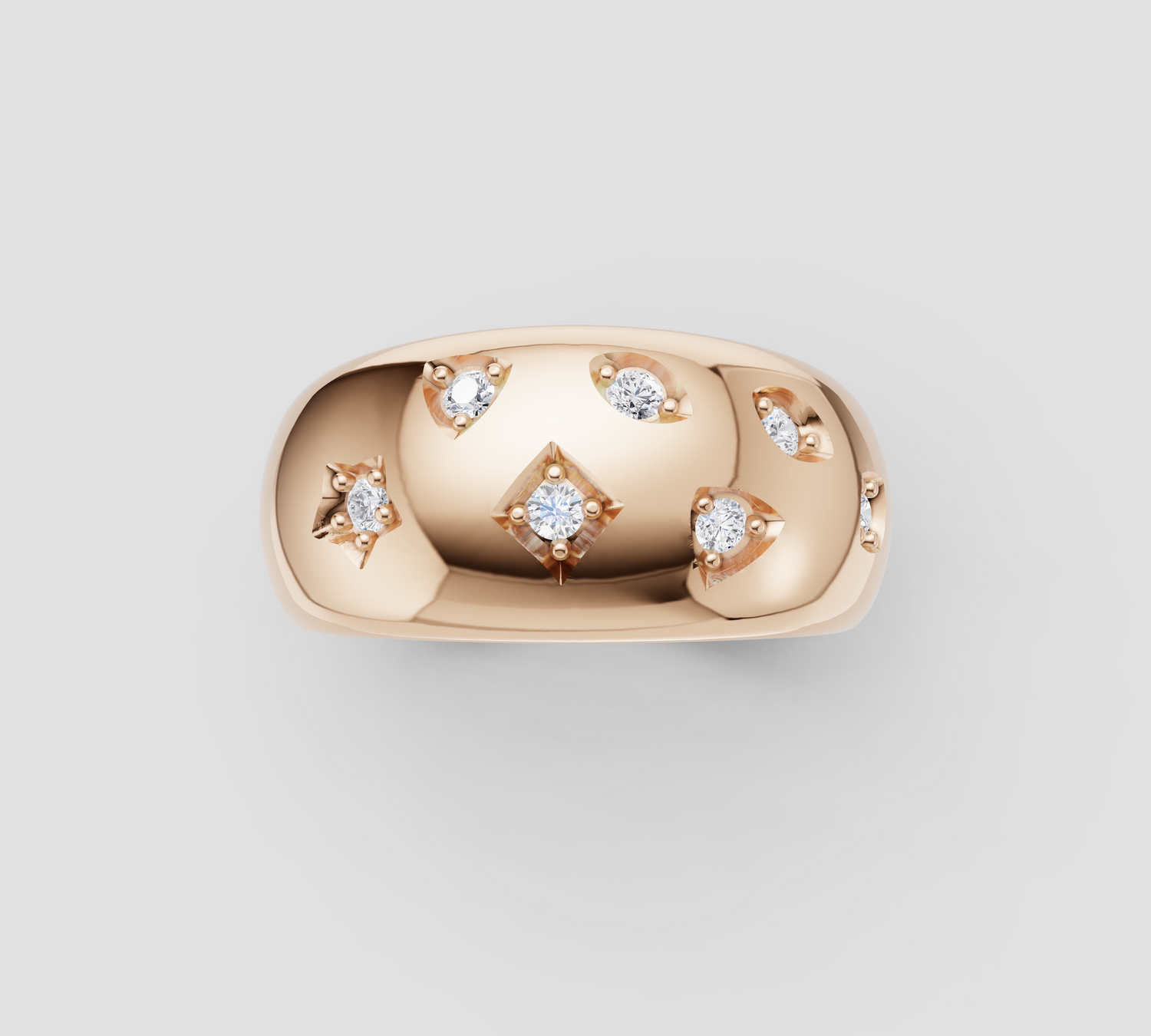 Pırlantalı Iconica Geniş Form Yüzük