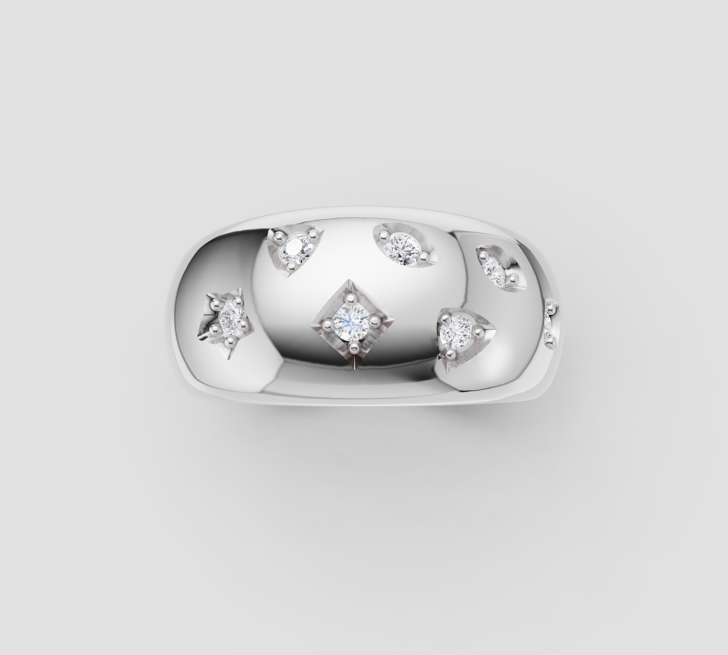 Pırlantalı Iconica Geniş Form Yüzük