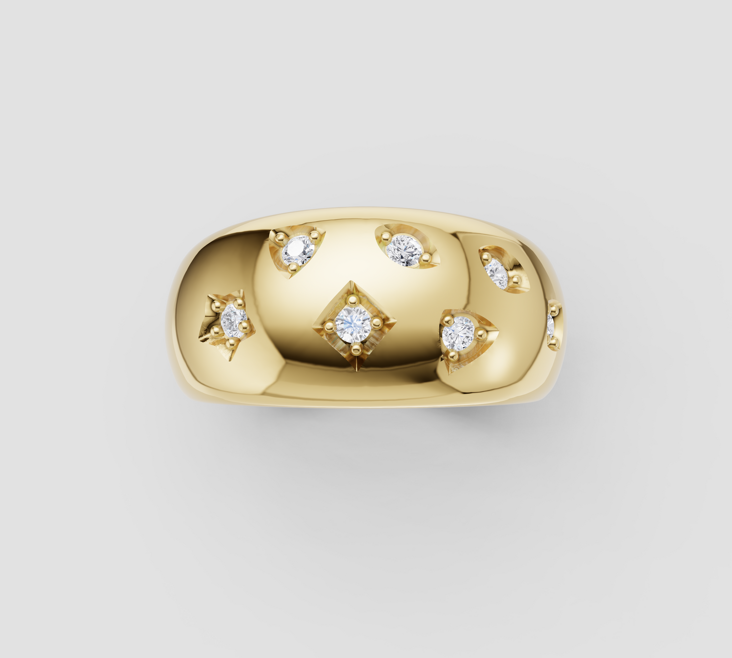 Pırlantalı Iconica Geniş Form Yüzük