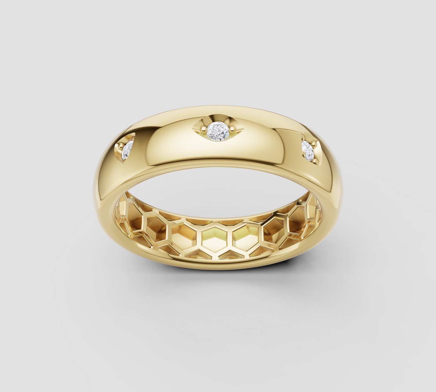 Iconica Slim Pırlantalı Altın Yüzük