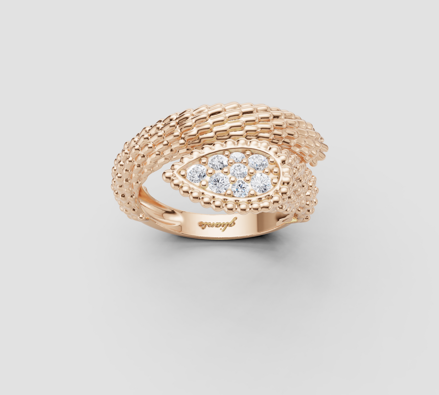 Serpent Bohème Pırlantalı Altın Yüzük