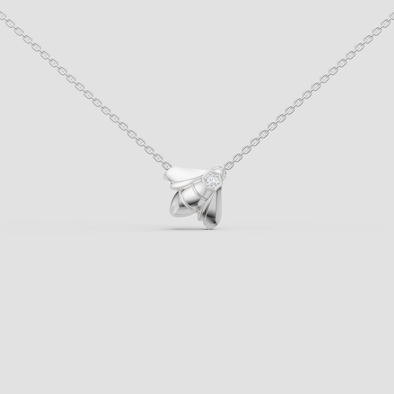 İkonik Arı Motifli Pırlantalı Kolye