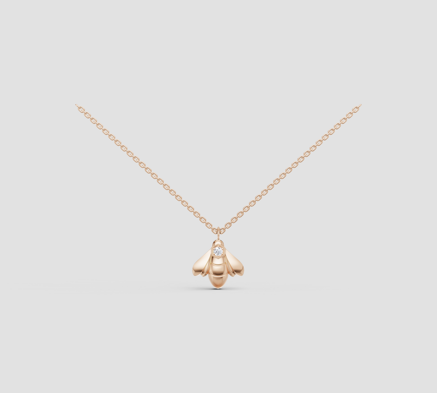 İkonik Arı Charm Pırlantalı Kolye