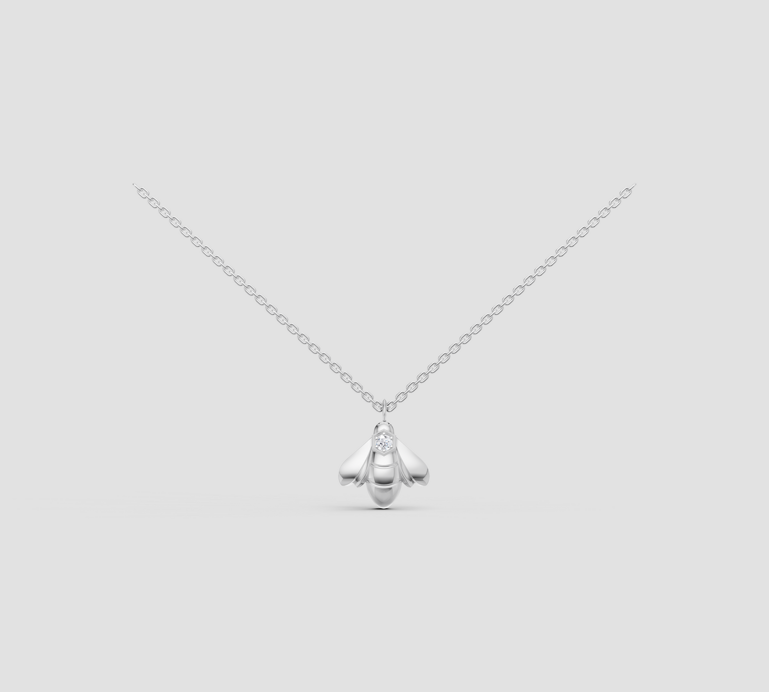 İkonik Arı Charm Pırlantalı Kolye