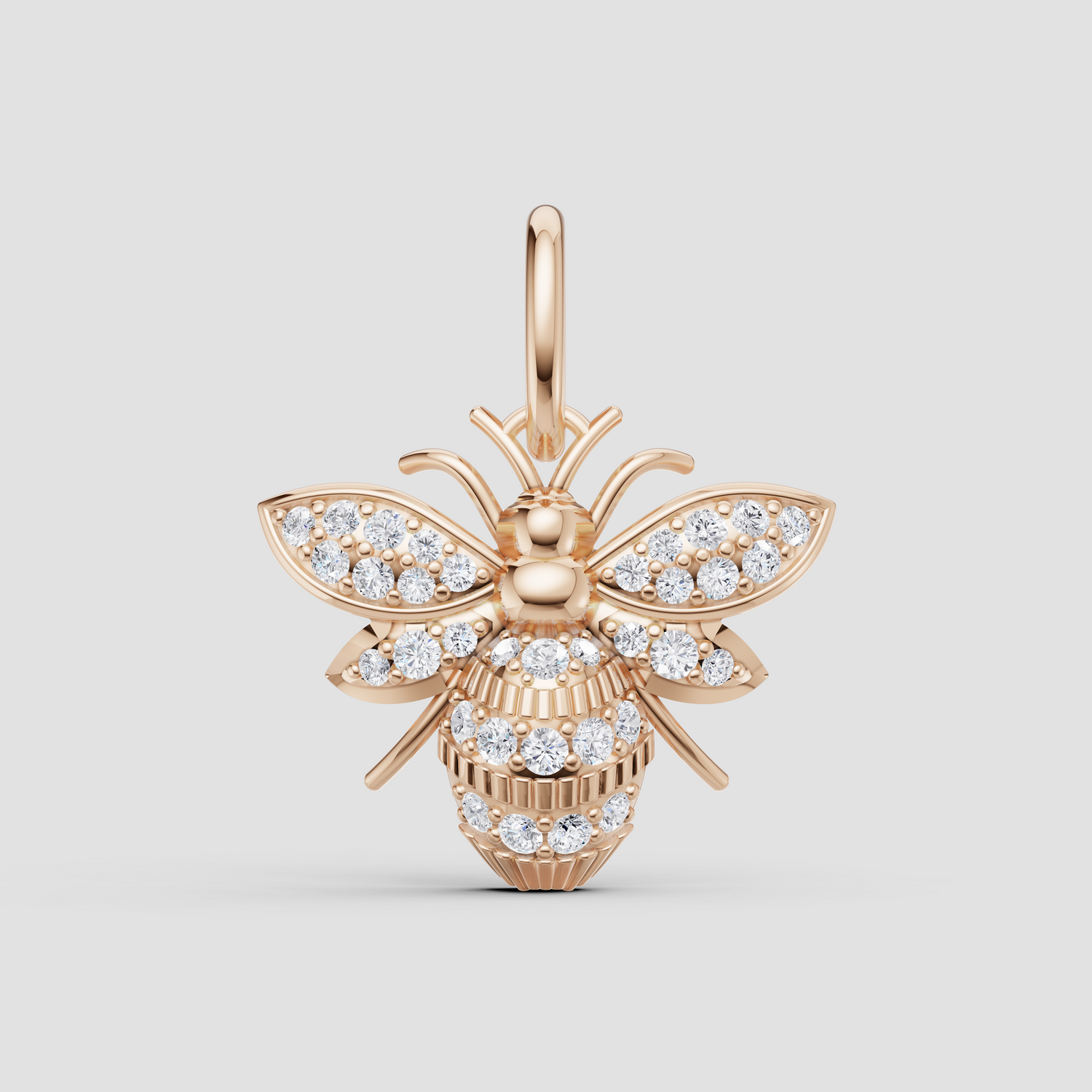 Golden Spirits - Arı Kolye Ucu 14 Karat Pembe Altın