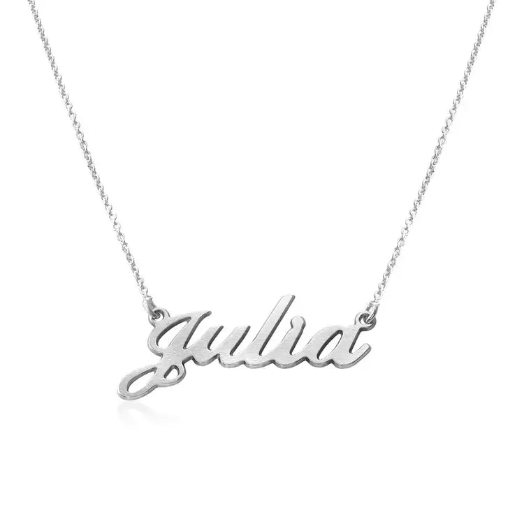 Test - Classic Cocktail Name Necklace in Sterling Silver